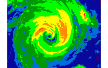 image satellite du cyclone Emnati - palette Dvorak