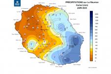 Cumul de Précipitations Réunion - Juin 2022