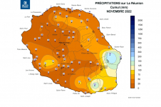 Cumul de précipitations - Novembre 2022