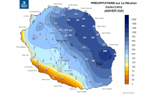 Cumul de précipitations - Janvier 2023