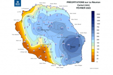 Cumul de précipitations - Février 2023