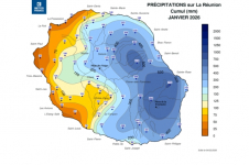 Cumul de Précipitations Réunion - Janvier 2026