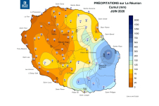 Cumul de Précipitations Réunion - Juin 2026