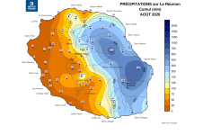 Cumul de Précipitations Réunion - Août 2026