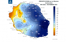 Cumul de précipitations - Mai à novembre 2022