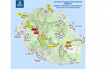 Cyclone Freddy : Carte des vents maxi