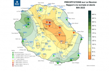 Rapport à la normale - Précipitations - Mai 2023