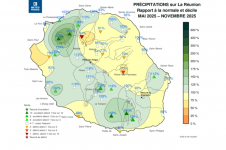 Rapports à la normale de la saison sèche 2025 - La Réunion
