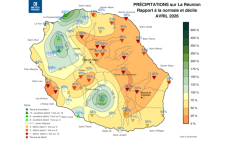 Rapports à la normale des cumuls d'avril 2026