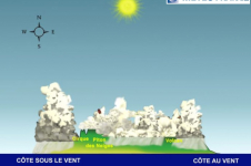 Convection sur le relief de La Réunion : après-midi