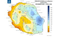 Cumuls de précipitations de décembre 2025 à avril 2026