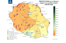 Rapports à la normale des cumuls de janvier 2026