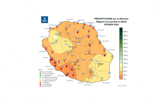 Bulletin climatique mensuel de la Réunion - Février 2023