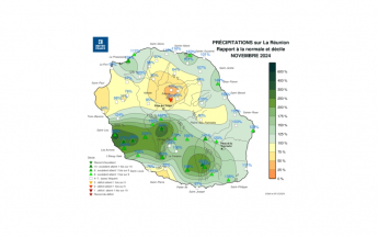 Bulletin climatique mensuel de La Réunion - novembre 2024