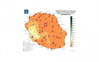 Bulletin climatique mensuel de La Réunion - décembre 2024