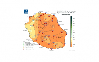 Bulletin climatique mensuel de La Réunion - janvier 2025