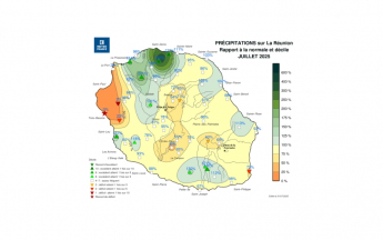 Bulletin climatique mensuel de La Réunion - Juillet 2025