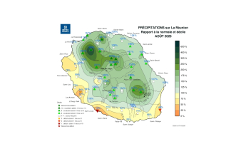 Bulletin climatique mensuel de La Réunion - Août 2026