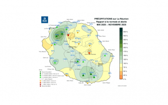 Rapports à la normale de la saison sèche 2025 - La Réunion