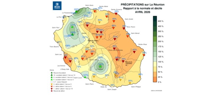 Bulletin climatique mensuel de La Réunion - Avril 2026