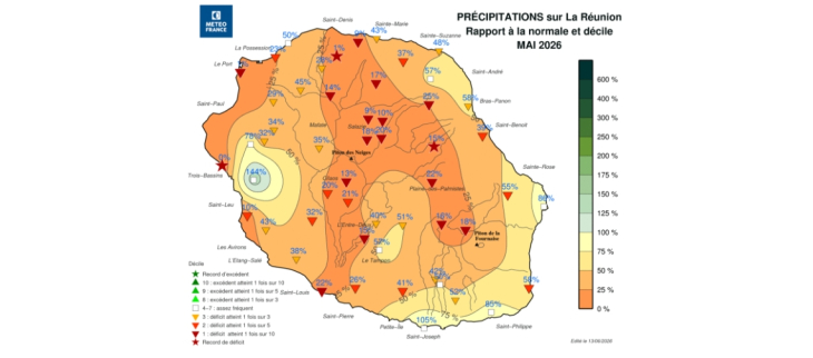 Bulletin climatique mensuel de La Réunion - Mai 2026