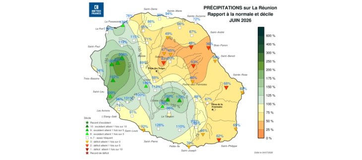 Bulletin climatique mensuel de La Réunion - Juin 2026
