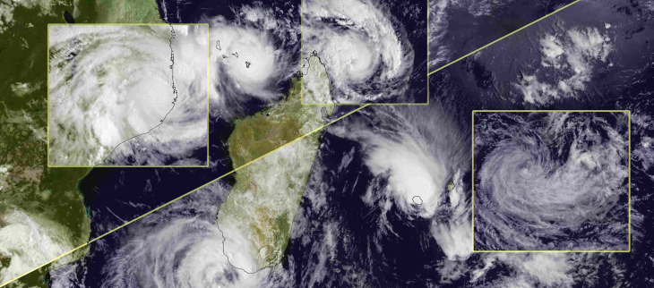6 phénomènes cycloniques ont impacté les terres habitées.