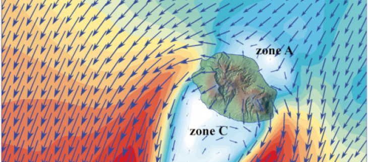 Alizé de nord-est sur la Réunion