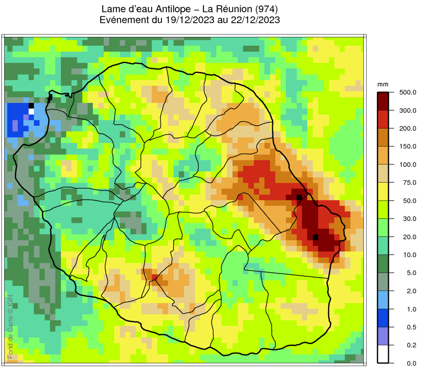 Lames d'eau Antilope sur 3 jours du 19 au 21 décembre 2023 à la Réunion