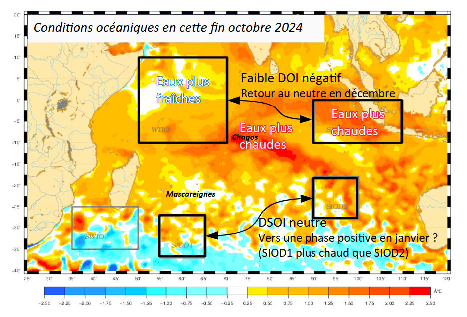 Conditions océaniques fin octobre 2024