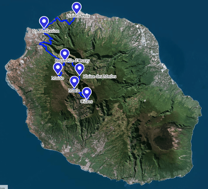 Parcours Trail de Bourbon