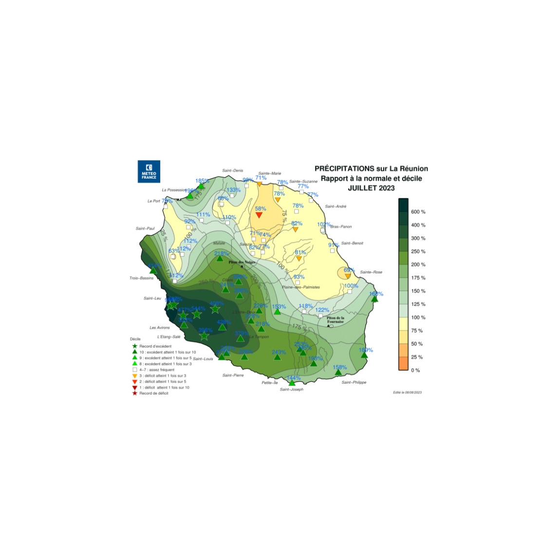 BULLETIN CLIMATIQUE MENSUEL DE LA RÉUNION JUILLET 2023 par Météo