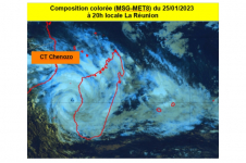 Image satellite du 25 janvier 2022 à 20h locale La Réunion