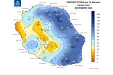 Cumul de Précipitations Réunion - Novembre 2023