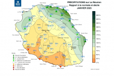 Rapport à la Normale - Précipitations - Janvier 2023