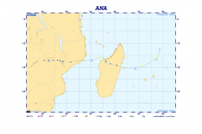 Trajectoire de la tempête tropicale ANA - Janvier 2022 - bassin sud-ouest de l'océan Indien