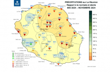 Rapport à la normale sur la saison sèche de mai à novembre 2024