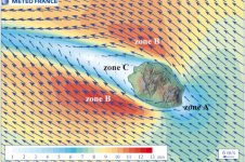 Flux d'alizé de sud-est sur La Réunion