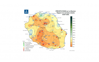 Bulletin climatique mensuel de la Réunion - Août 2022