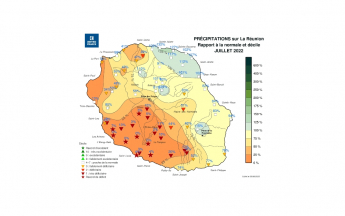 Bulletin climatique mensuel de la Réunion - Juillet 2022