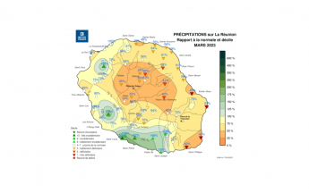 Bulletin climatique mensuel de la Réunion - Mars 2023