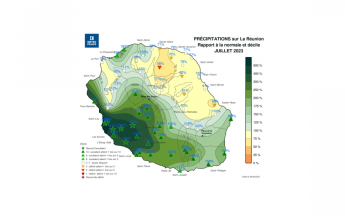 Bulletin climatique mensuel de la Réunion - Juillet 2023