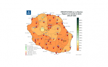 Bulletin climatologique mensuel de La Réunion - juillet 2024