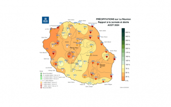 Bulletin climatique mensuel de La Réunion - août 2024