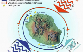 Les types de houles touchant La Réunion