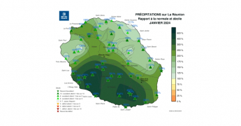 Bulletin climatique mensuel de la Réunion - Janvier 2024