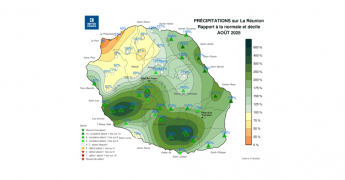 Bulletin climatique mensuel de La Réunion - août 2025