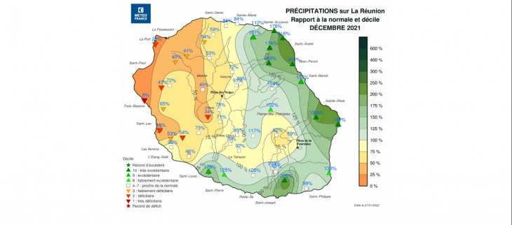 Bulletin climatique mensuel de La Réunion - Décembre 2021