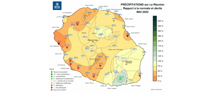 Bulletin climatique mensuel de La Réunion - Mai 2022