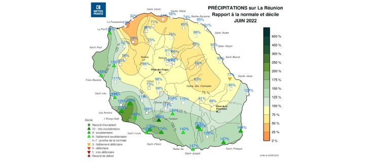 Bulletin climatique mensuel de La Réunion - Juin 2022